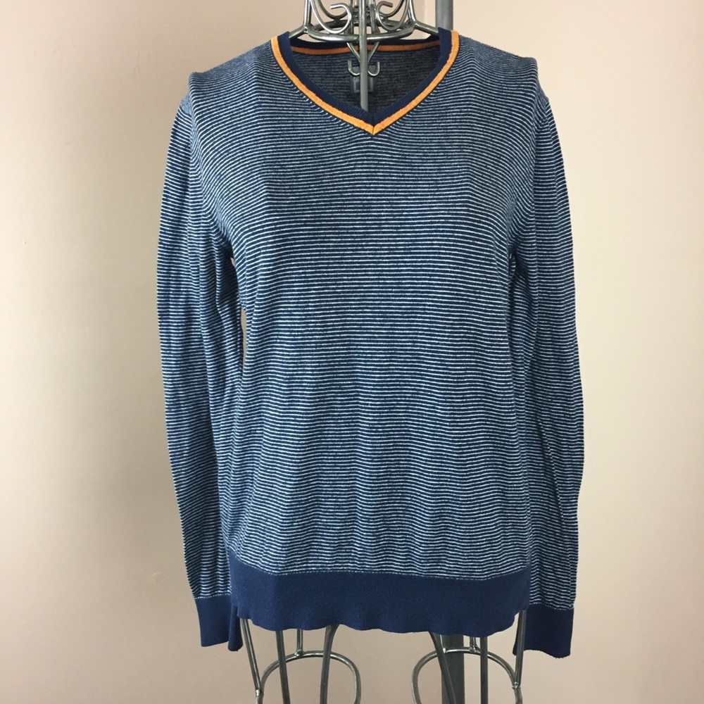 Jcp blue pullover sweater cotton cashmere blend